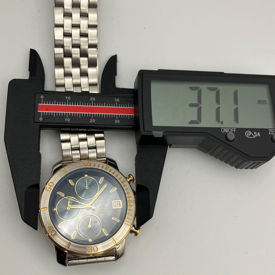 美品稼働　セイコー　アルバ　CARIB クロノグラフ 腕時計　メンズ　新品電池