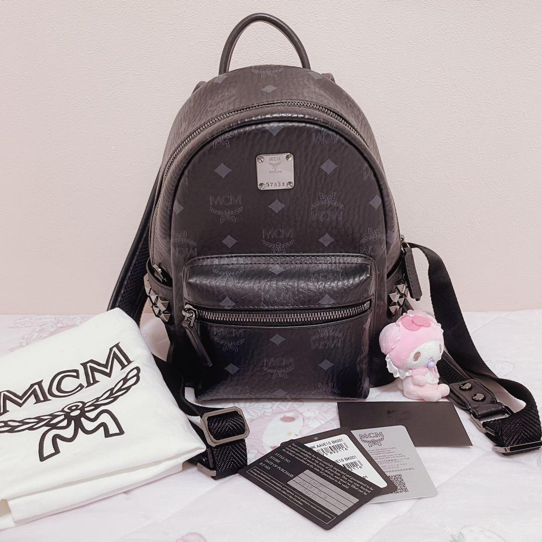 美品♡MCM スタッズ リュック 黒 mini