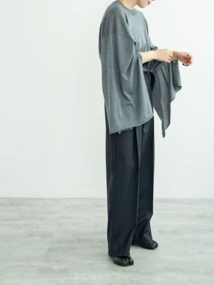 24AWベイクルーズ【カルメール】RE-ACTIVEポンチョ グレー 毛100%