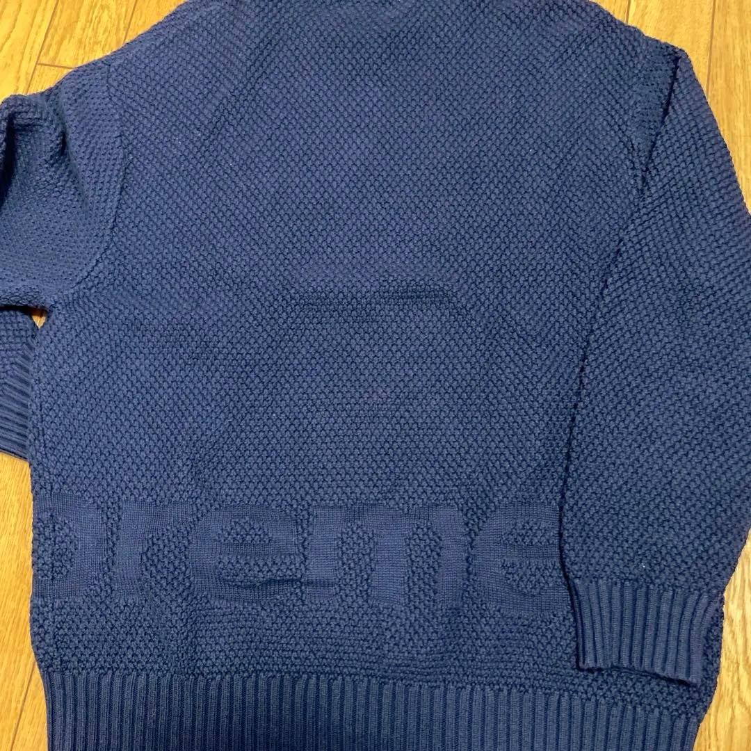 supreme small box logo ニット セーター　ネイビー　L