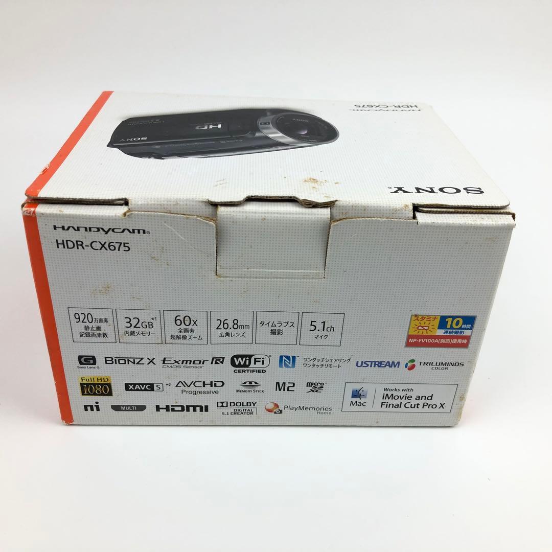 【極美品】SONY Handycam HDR-CX675 ホワイト ビデオカメラ
