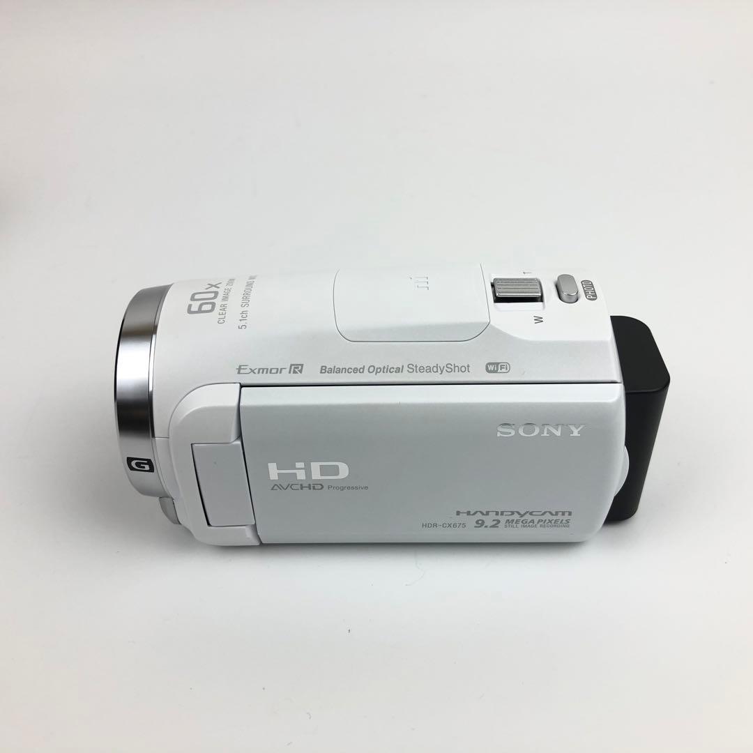 【極美品】SONY Handycam HDR-CX675 ホワイト ビデオカメラ