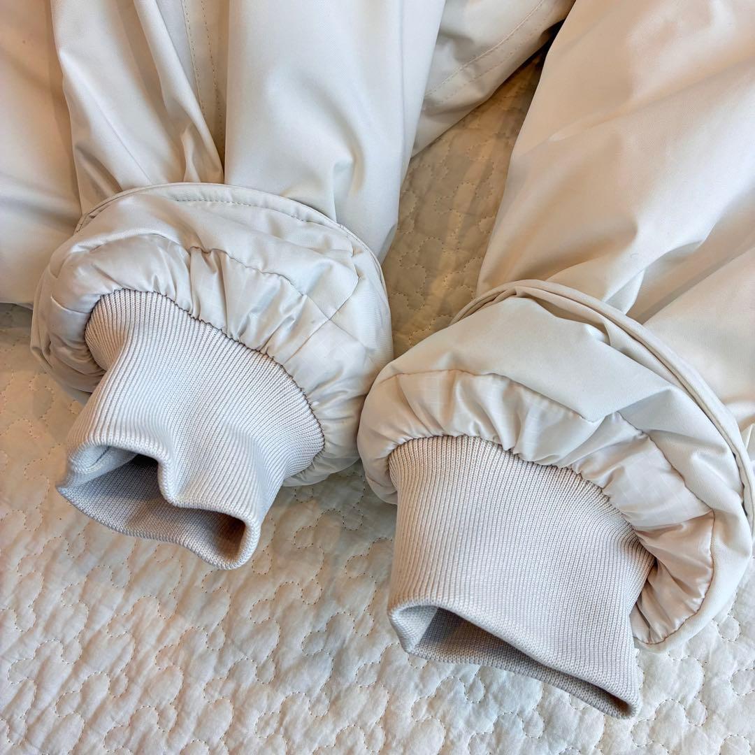 スピックアンドスパン 撥水フーデッドダウンコート 34 ホワイト 24AW