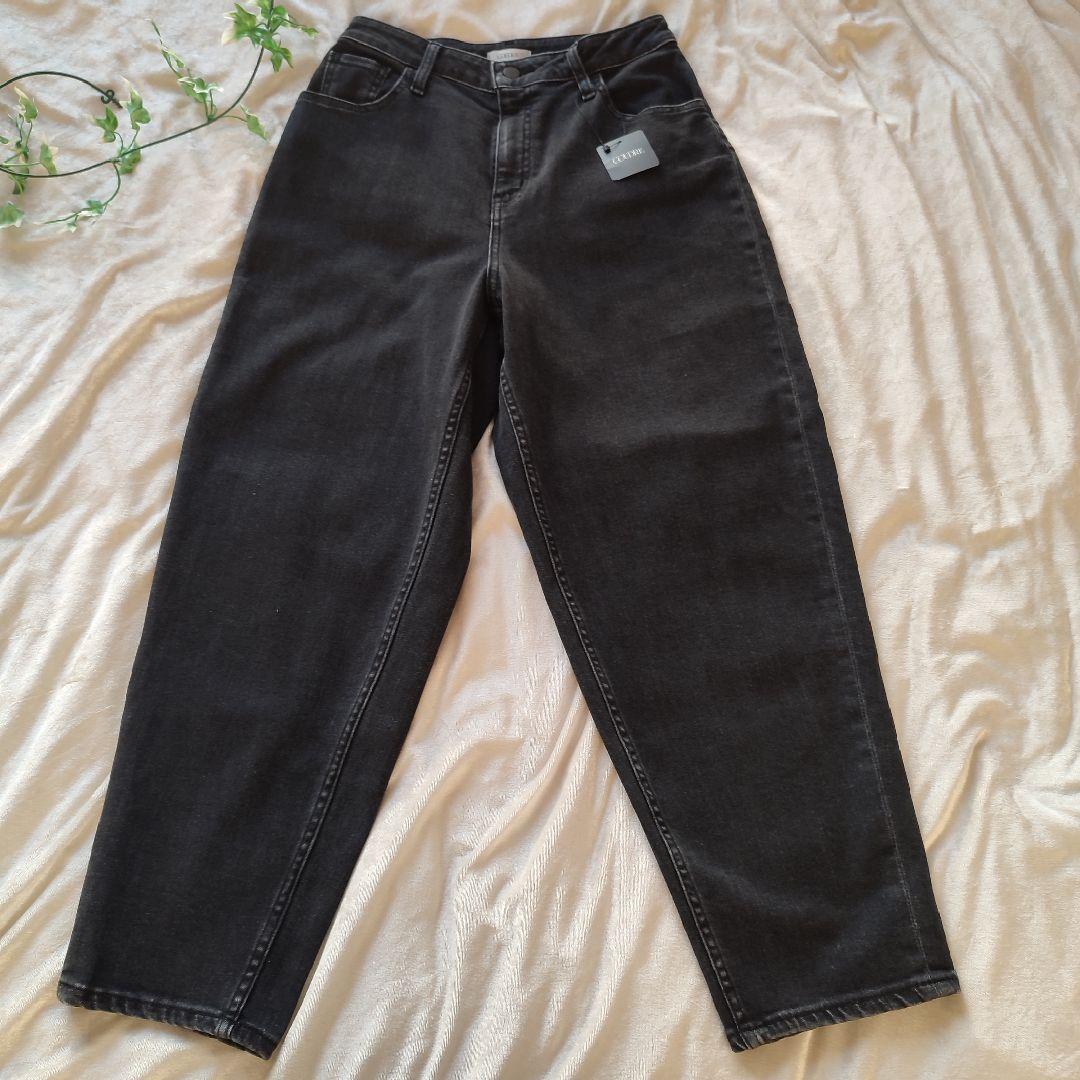 [新品]COUDRE ハイウエストデニム 25 BLACKブラック BLK