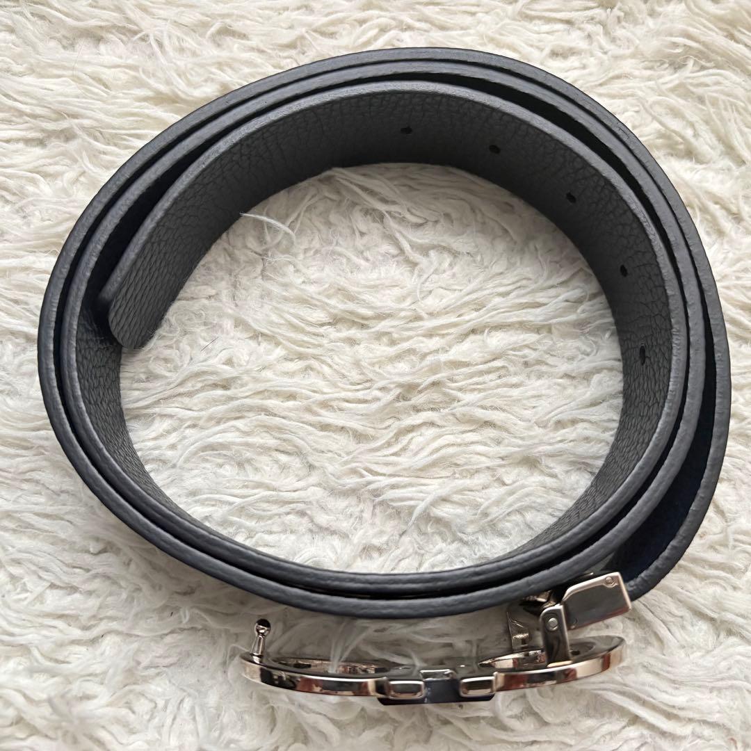 極美品　フェラガモ　ダブルガンチーニ　レザーベルト　ビッグバックル　リバーシブル