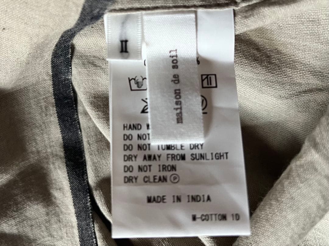 ミモザ　maison de soil スタンドカラーシャツ