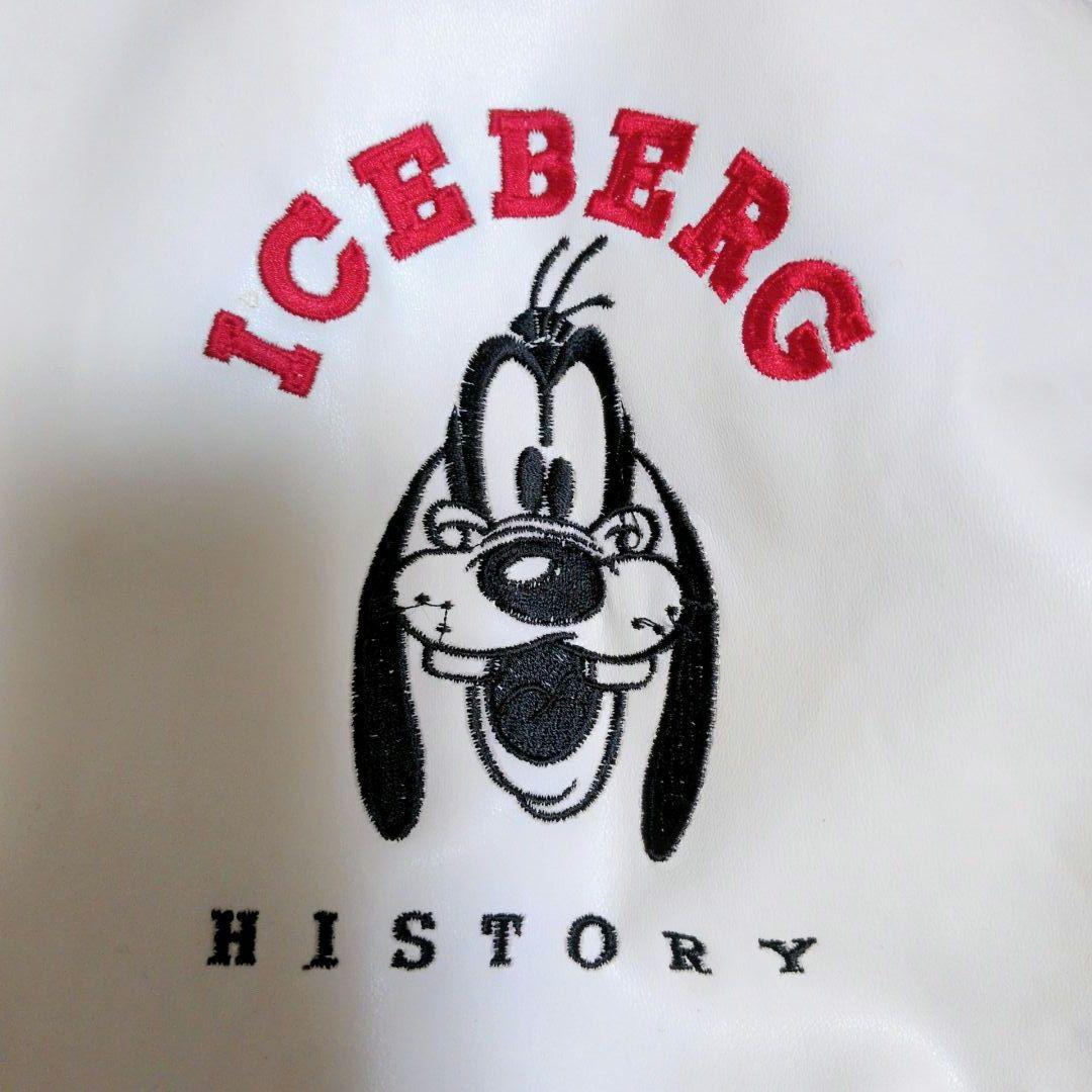 アイスバーグ ブルゾン プルート 刺繍 切替 レザー キルティング 中綿 XL