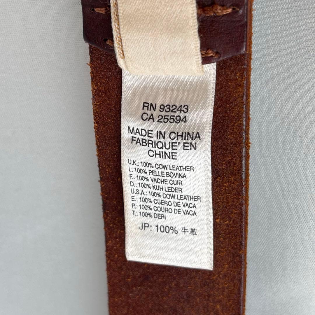 DIESEL レザーベルト 本革 ブラウン 85/34