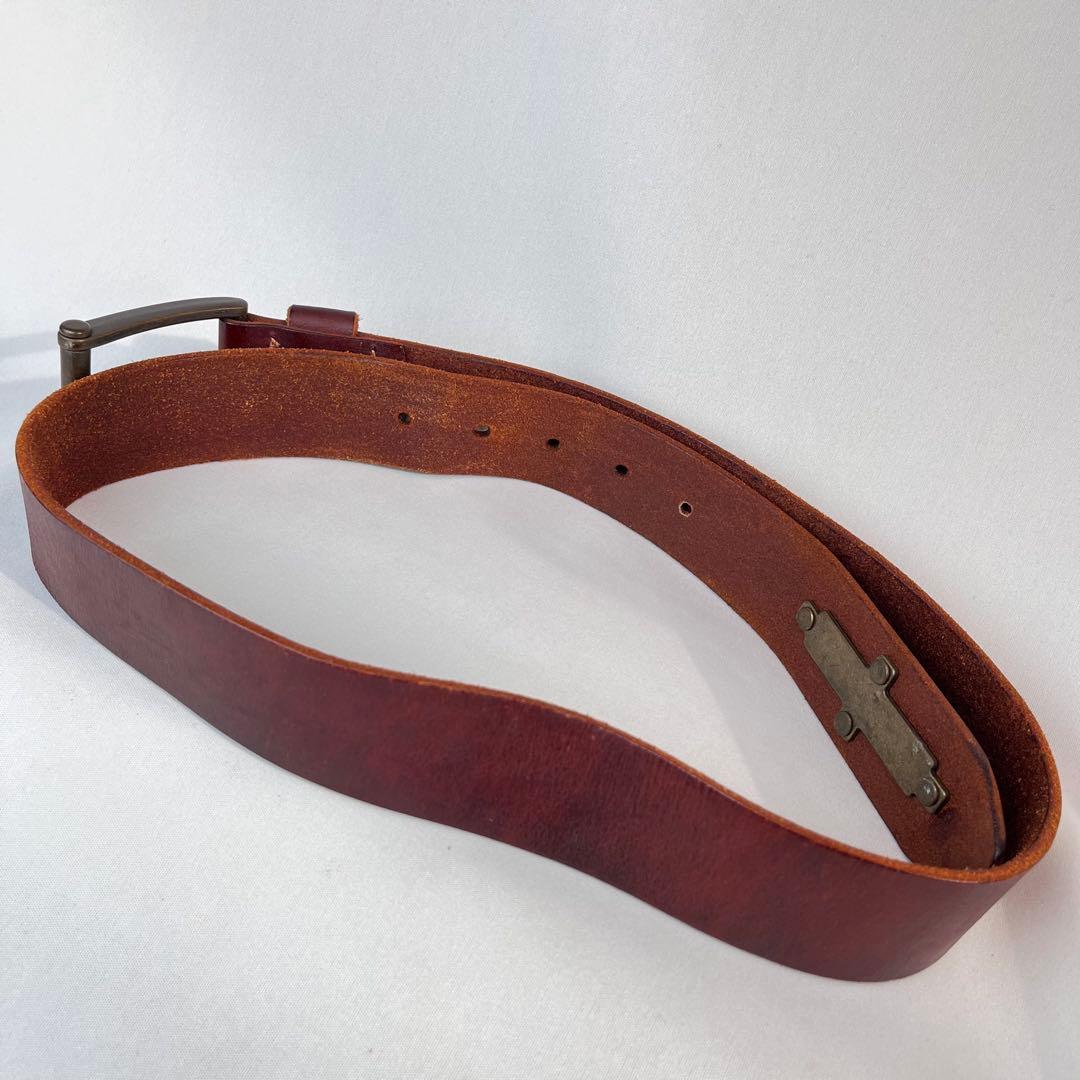 DIESEL レザーベルト 本革 ブラウン 85/34