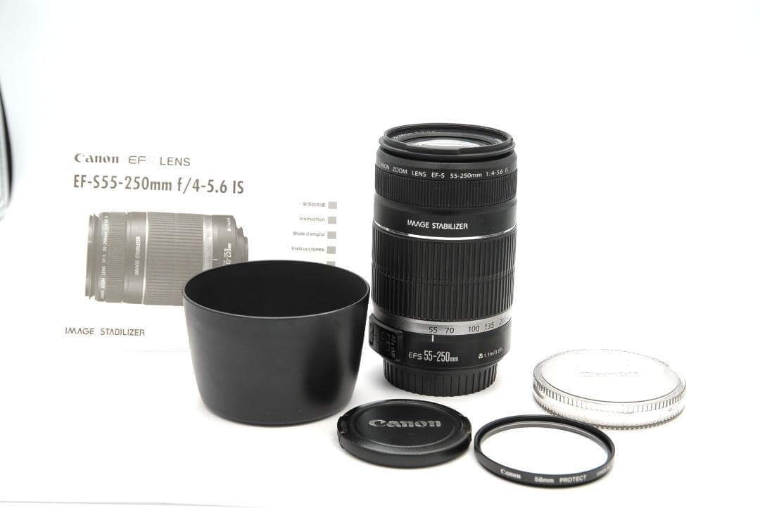 Canon EF-S 55-250mm IS 手ぶれ補正 動作良好 望遠ズーム
