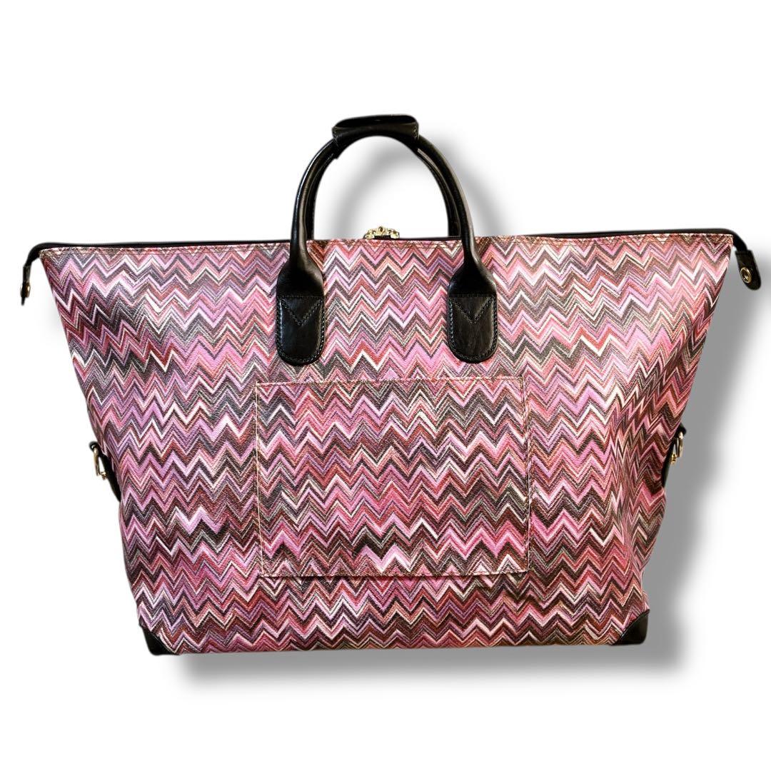 ミッソーニ ブリックス 良品 2way 大容量 斜め掛け可 底鋲 ボストンバッグ