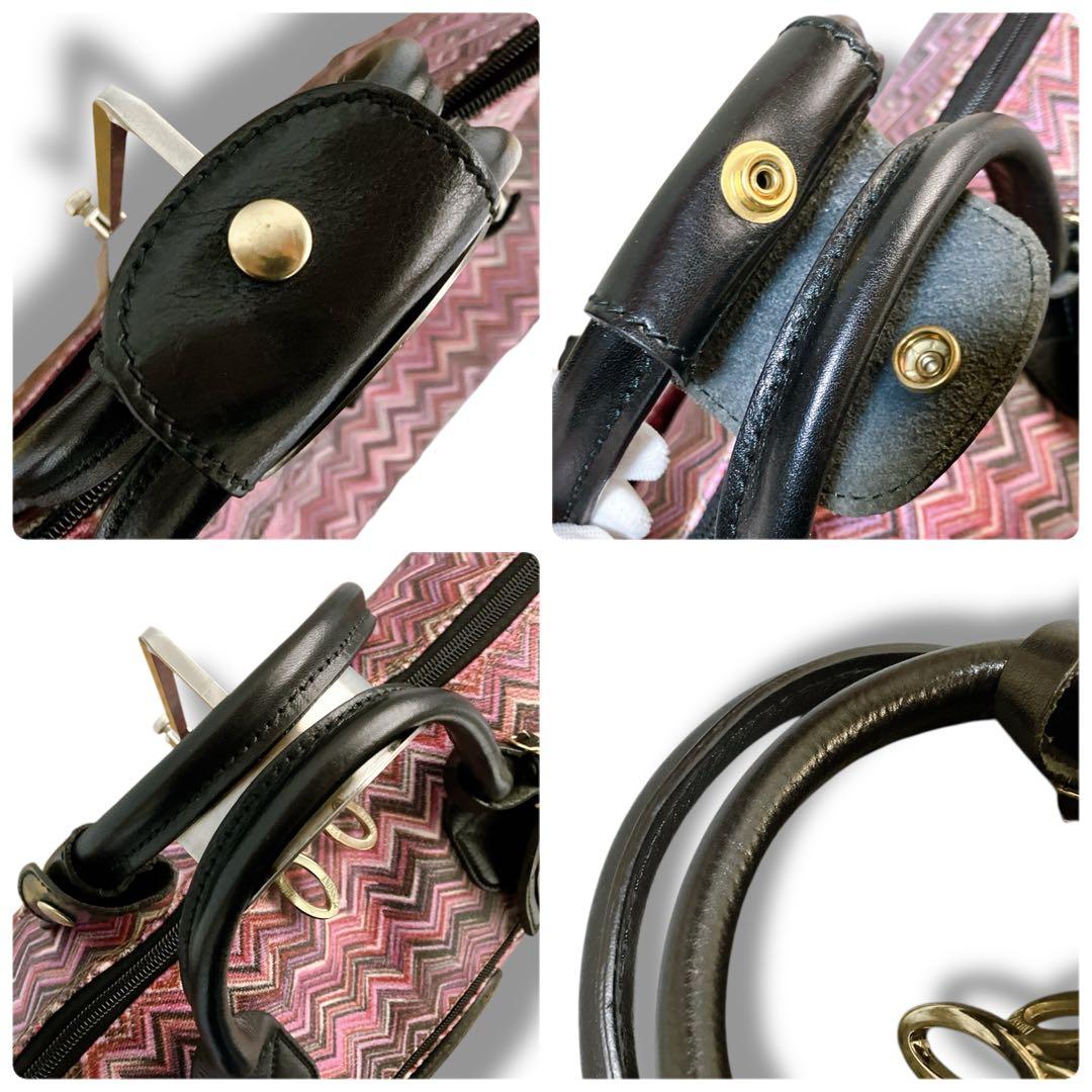 ミッソーニ ブリックス 良品 2way 大容量 斜め掛け可 底鋲 ボストンバッグ