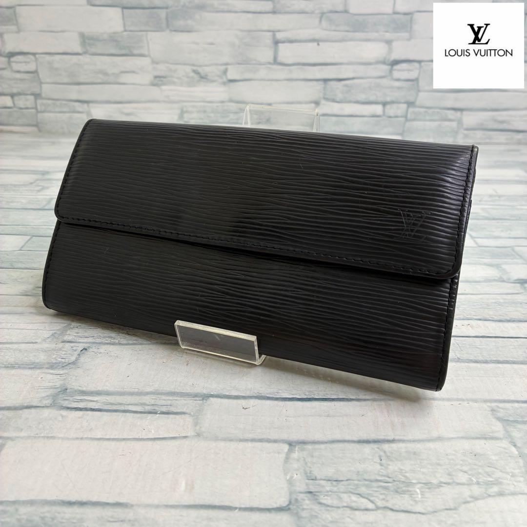極美品　60 LOUIS VUITTONルイヴィトン　エピ 長財布　二つ折り財布