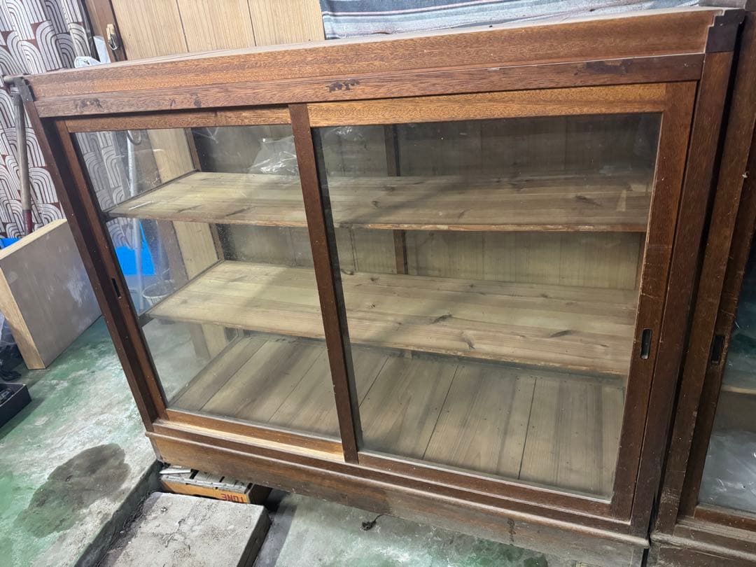 昭和レトロ 商品棚 ショーケース 引き取り限定（左側）