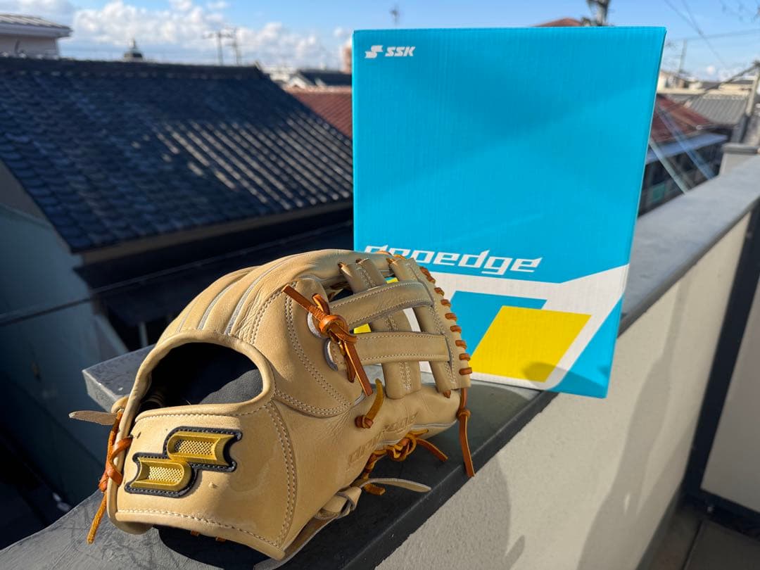 アームスリーブ付き【キャメル】SSK 一般軟式内野手用グラブ