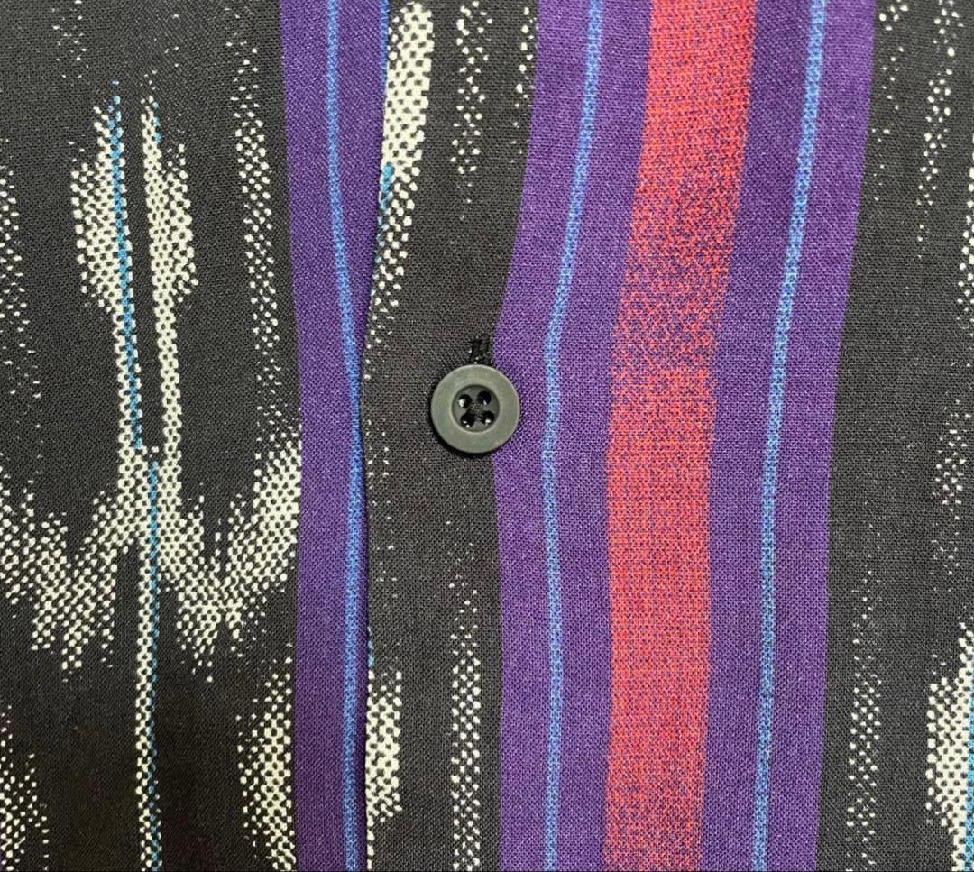 1/18まで　ステューシー 総柄 開襟 シャツ 刺繍ロゴ 入手困難XL 530