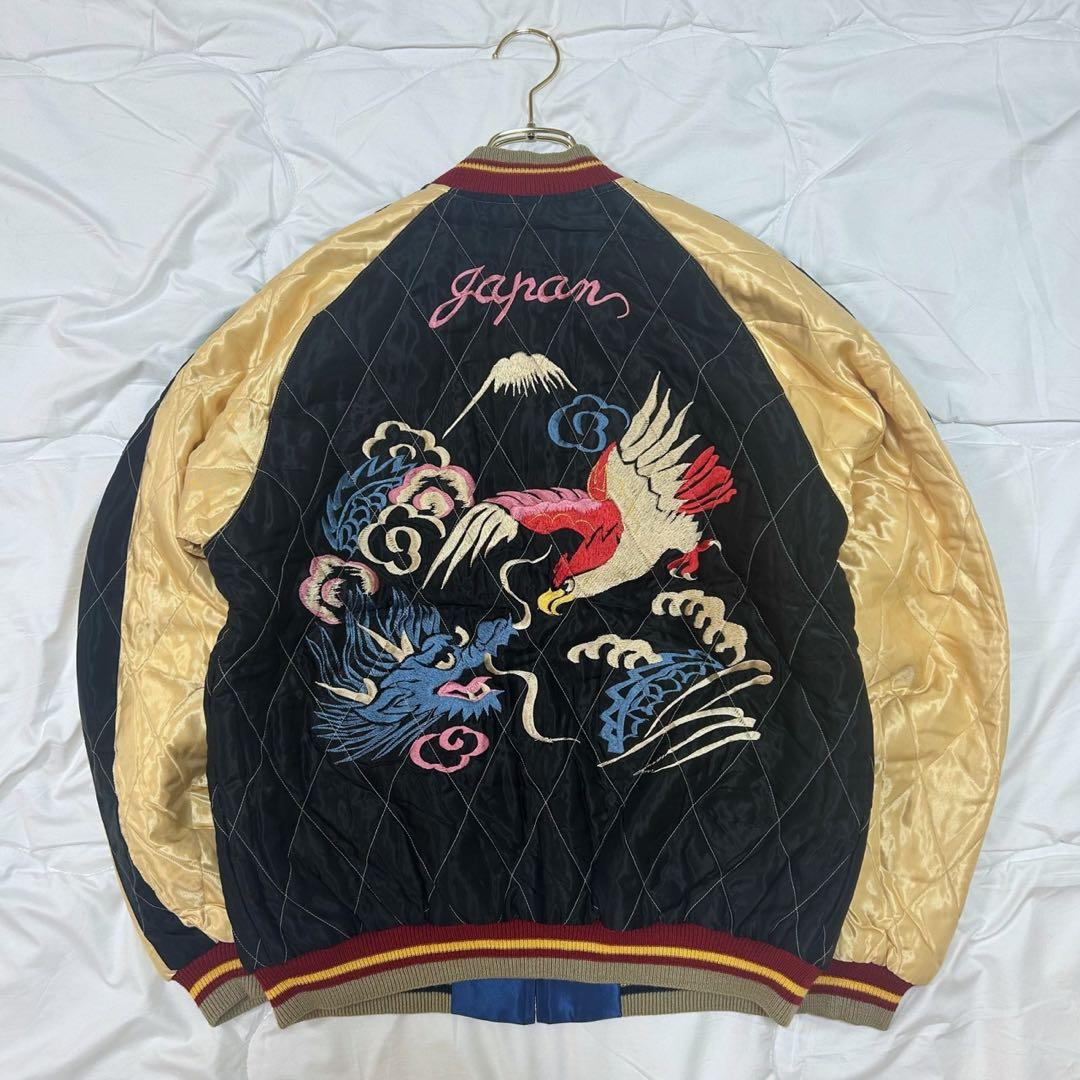 テーラー東洋 スーベニアジャケット リバーシブル　スカジャン 虎 鷹 L