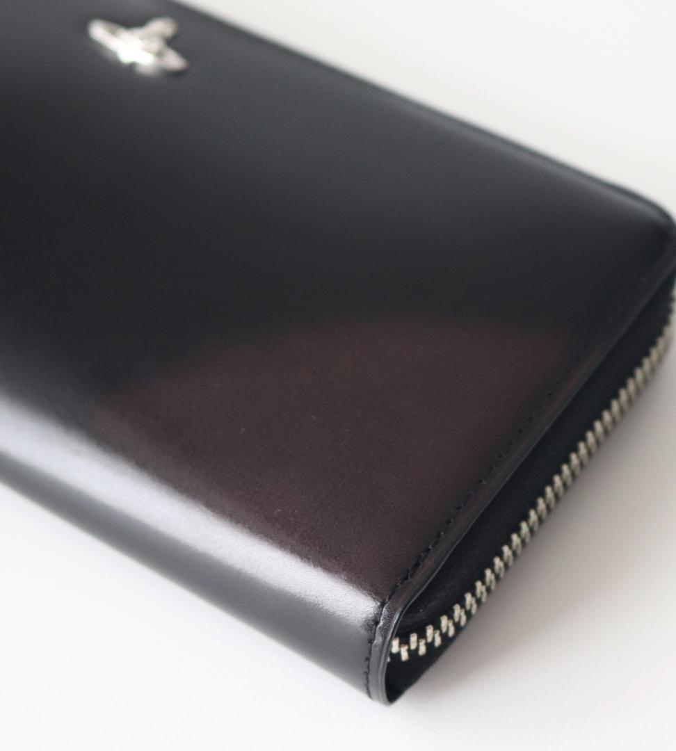 新品箱付き【ヴィヴィアンウエストウッド】ADVAN加工 ラウンドファスナー長財布