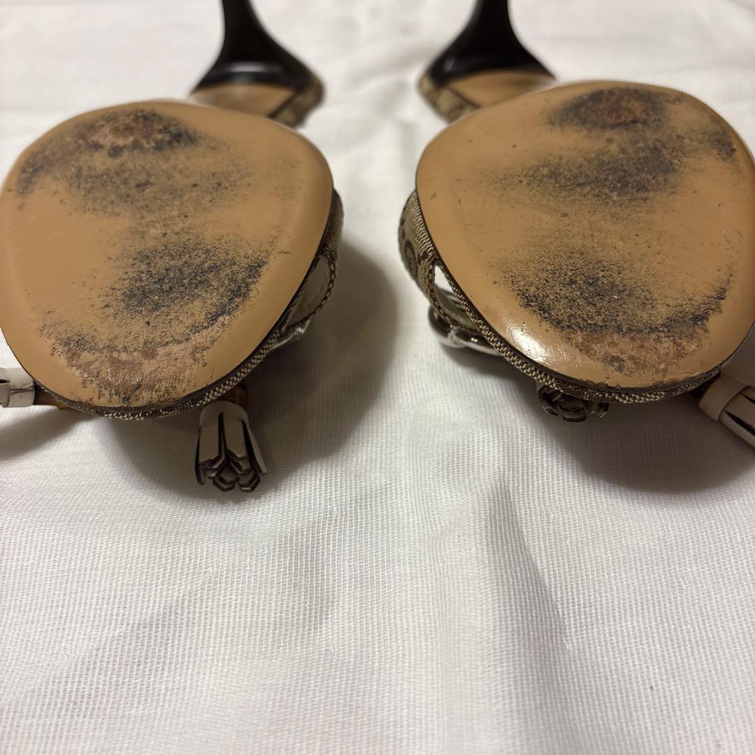 GUCCI バンブー装飾 ミュール ベージュ