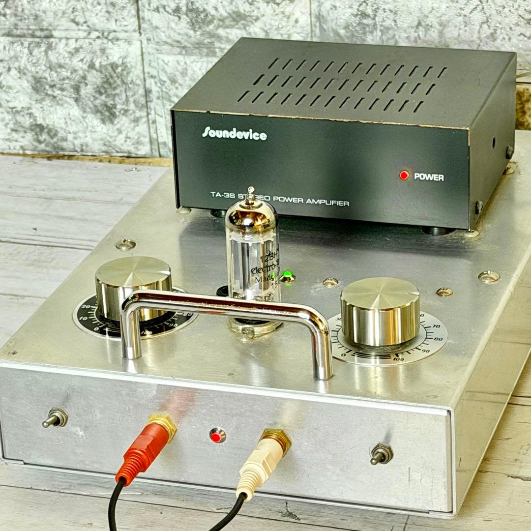 自作真空管アンプ + Sound Device TA-3S パワーアンプ