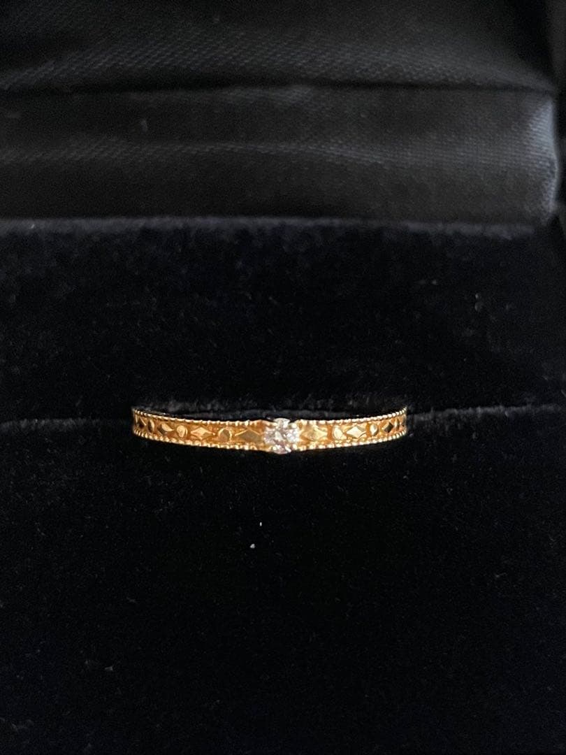 k18 ピアスとリングセット