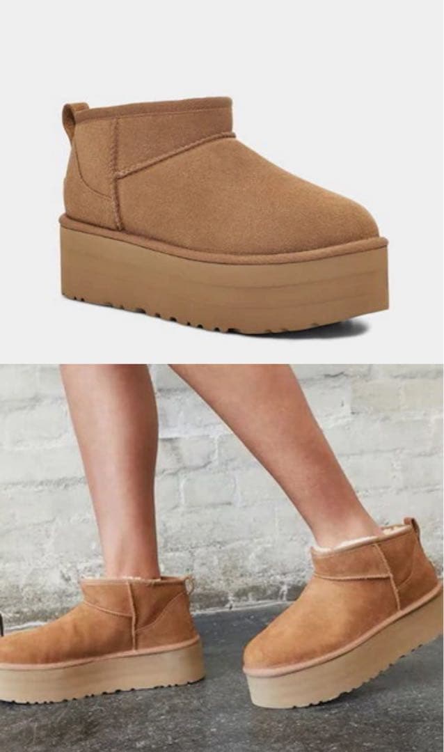 限定値下げ　UGG ウルトラミニプラットフォーム　7 チェスナット