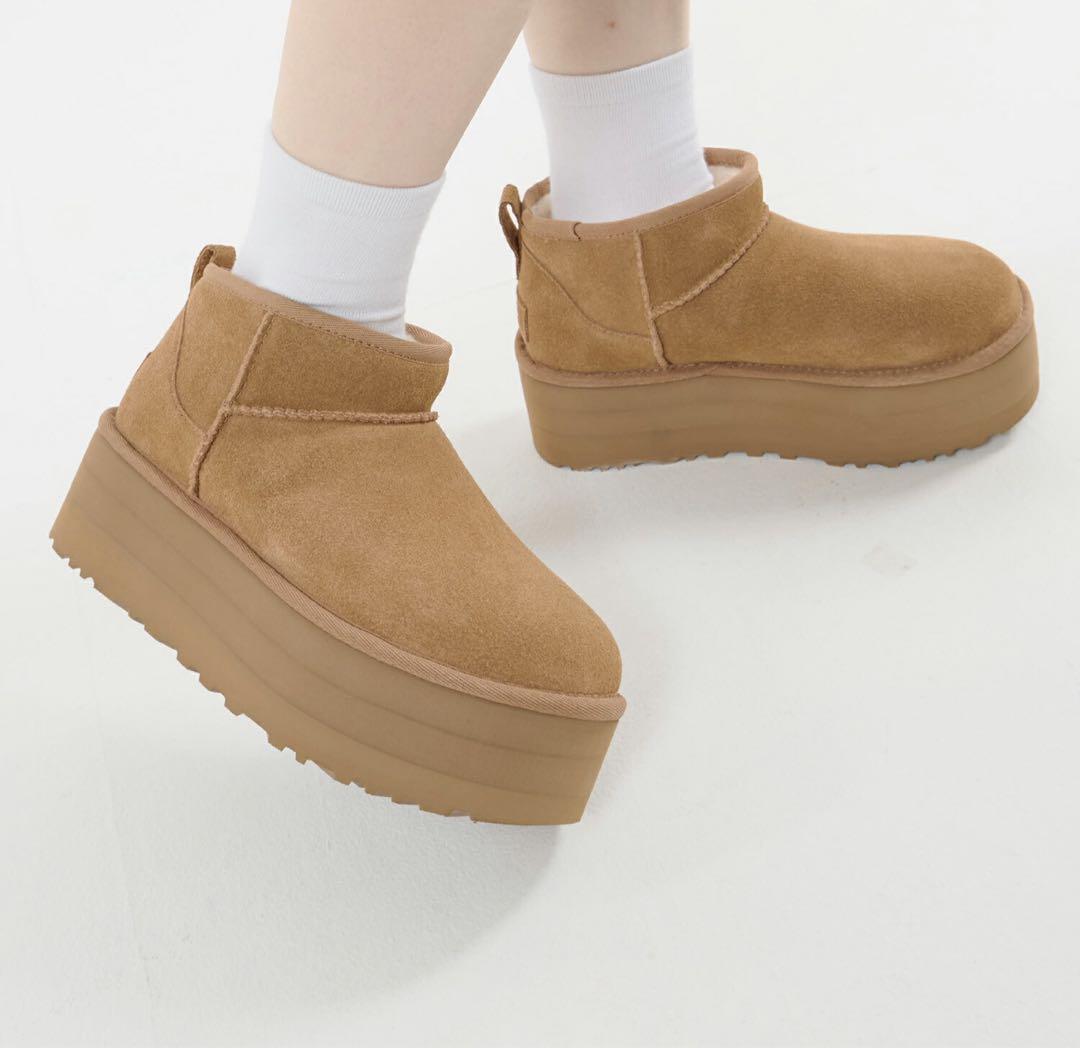 限定値下げ　UGG ウルトラミニプラットフォーム　7 チェスナット