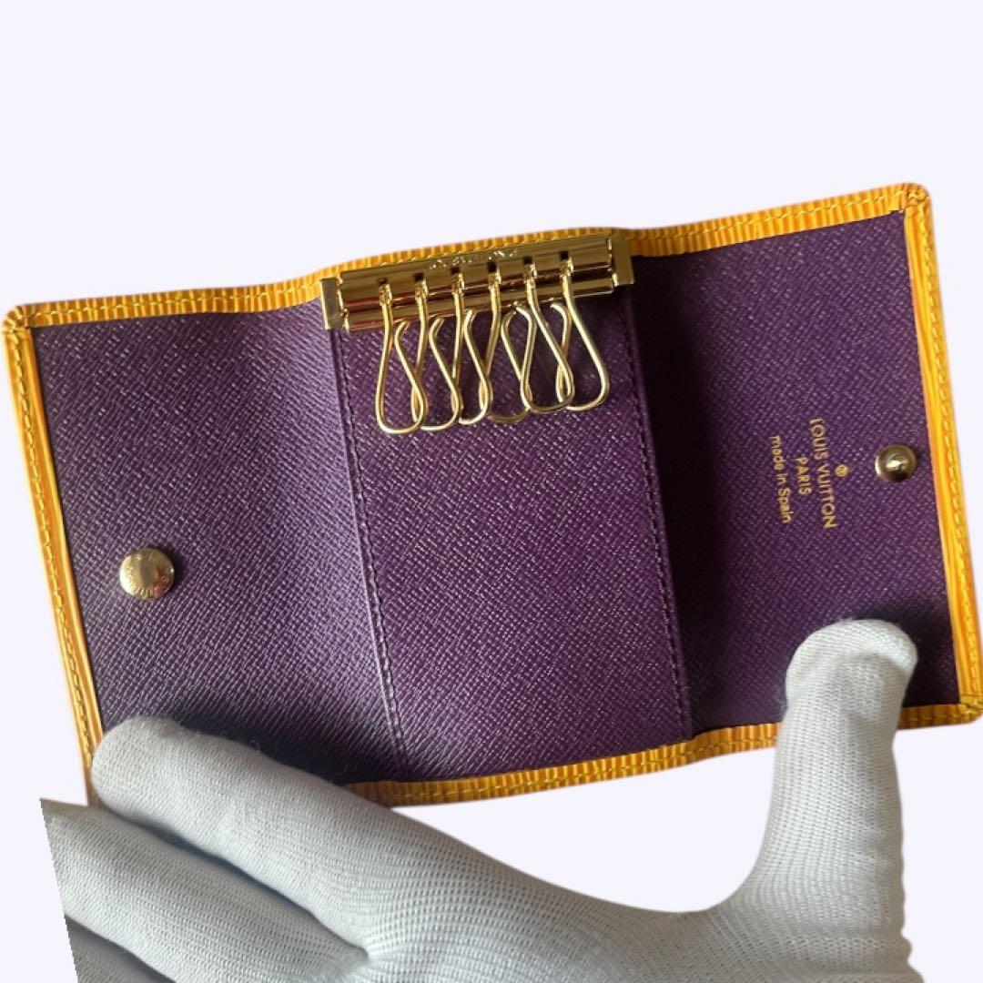 美品 ルイヴィトン エピ ミュルティクレ6 キーケース イエロー ユニセックス