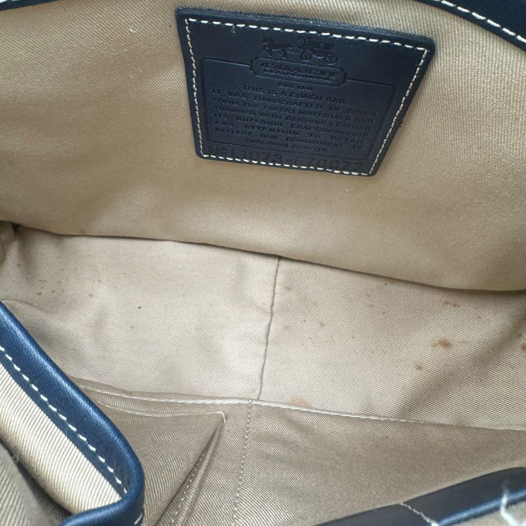 【美品】コーチ ショルダーバッグ メッセンジャー シグネチャー 茶 PVC