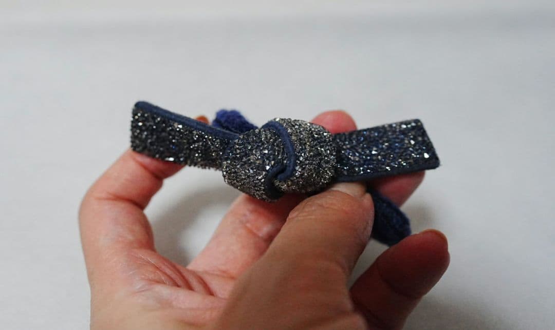 【ジュエリー】Acca ネイビー×シルバー ドレスポニー