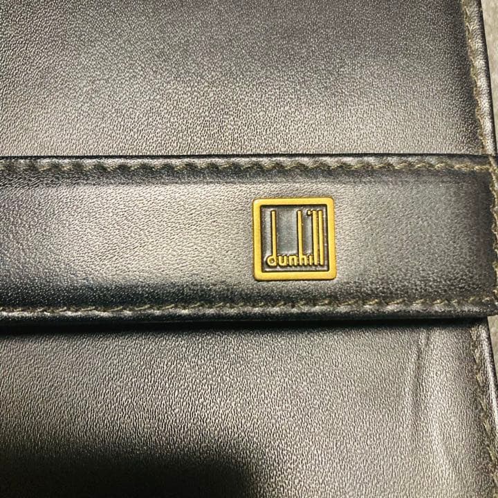 【大人な鞄】dunhill セカンドバック　レザー　ゴールド金具　ダイヤル付