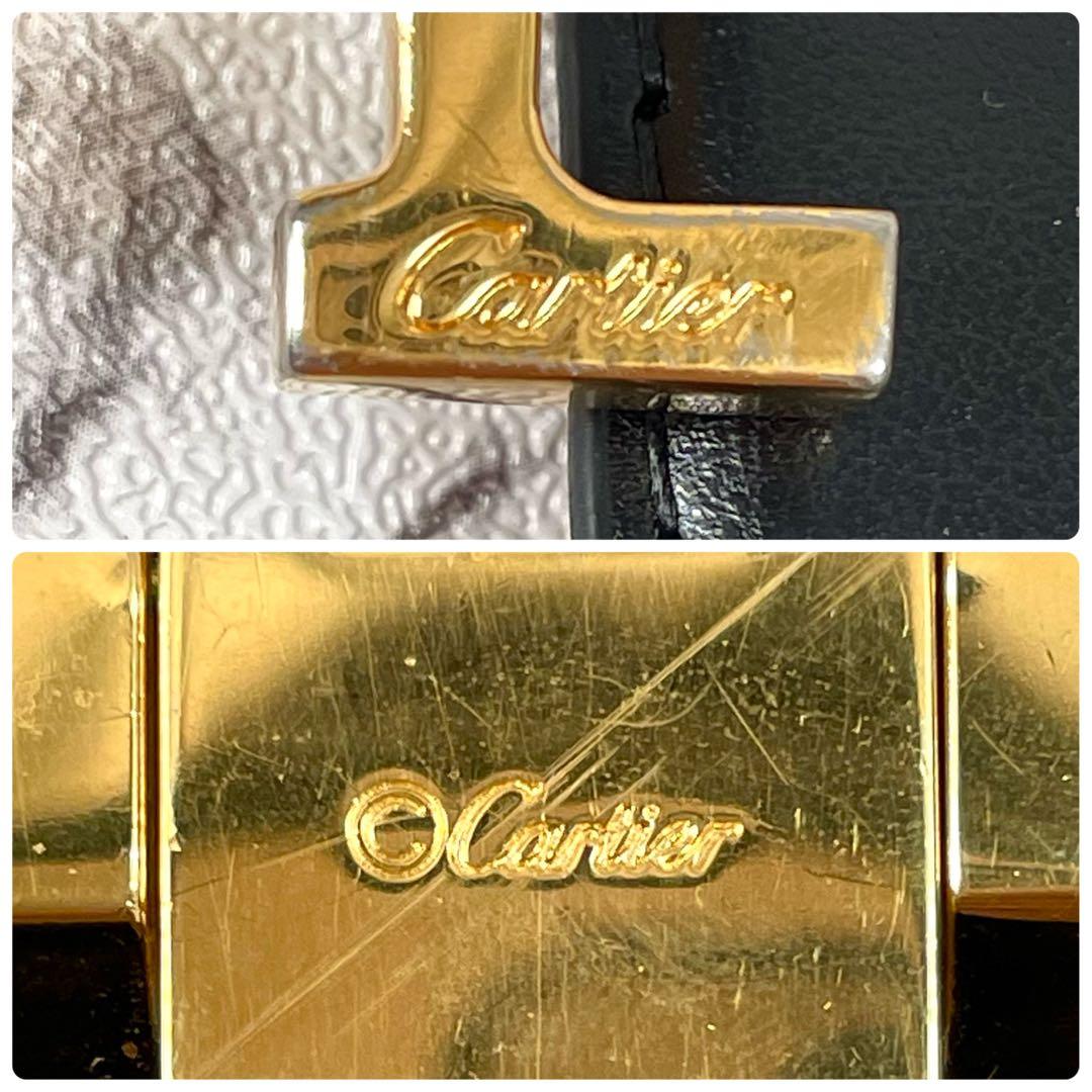 美品✨カルティエ　ベルト　Cアロンジェ　Cバックル　ゴールド金具　黒