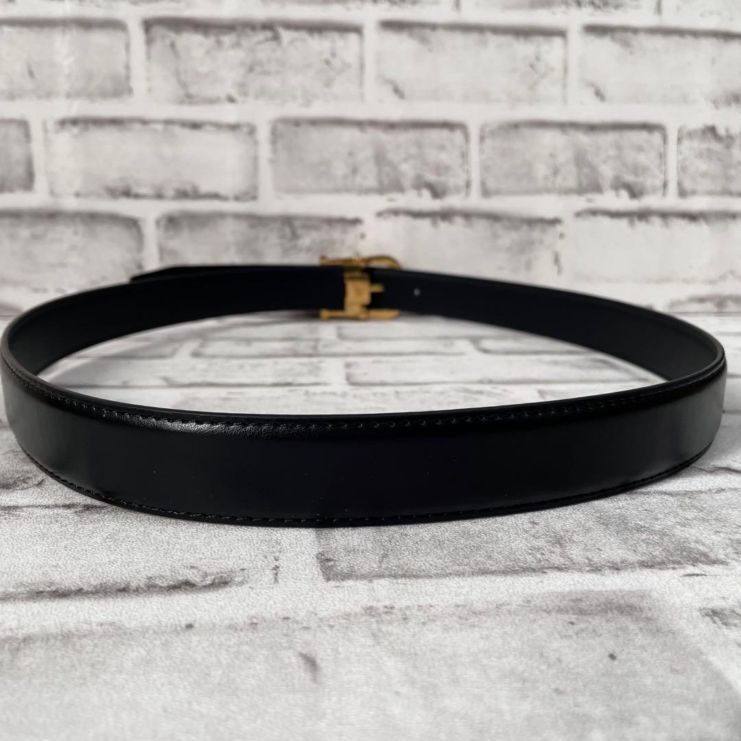 美品✨カルティエ　ベルト　Cアロンジェ　Cバックル　ゴールド金具　黒