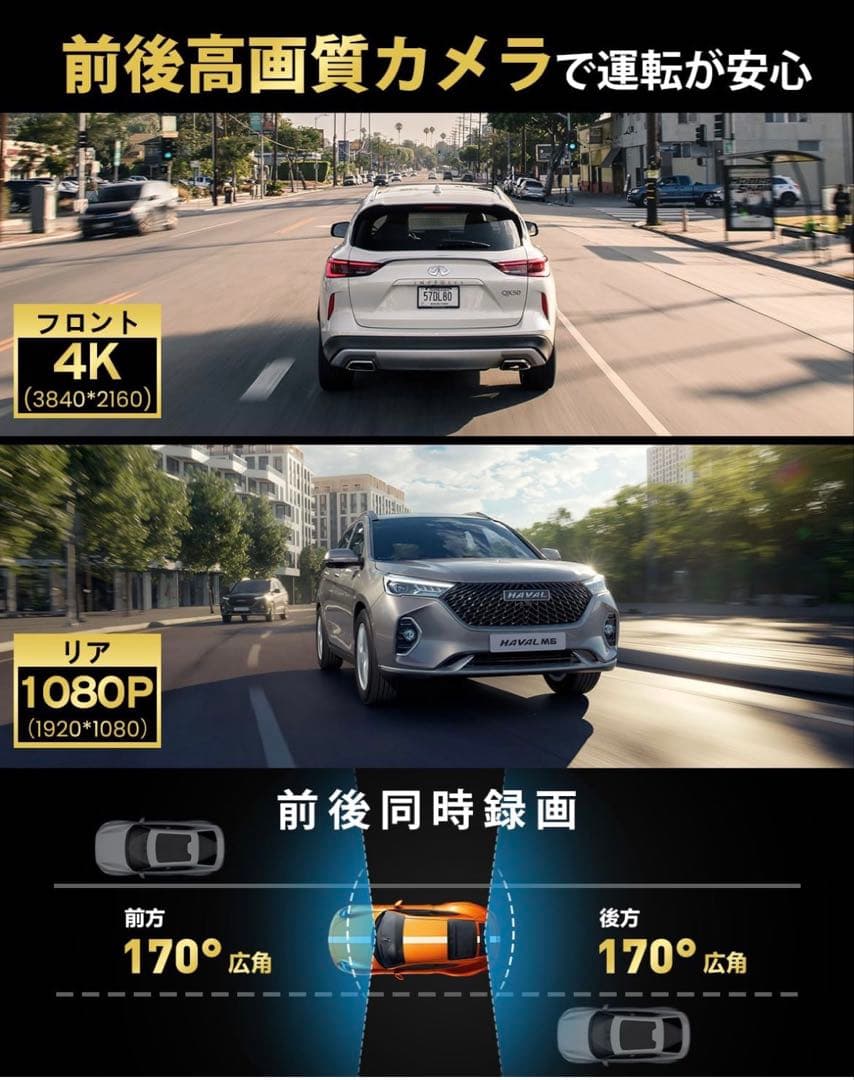 【2025年最新版】4K 11インチミラー型ドライブレコーダー　SDカード付き