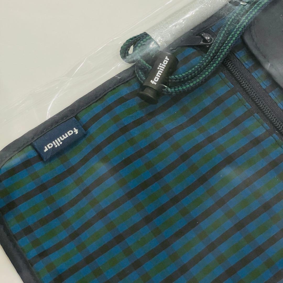 新品 未使用 ファミリア ショルダー サコッシュ バッグ 青 レア