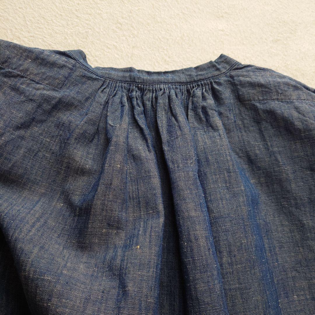 45Ｒコットンリネンのギャザーブラウス 45rpm