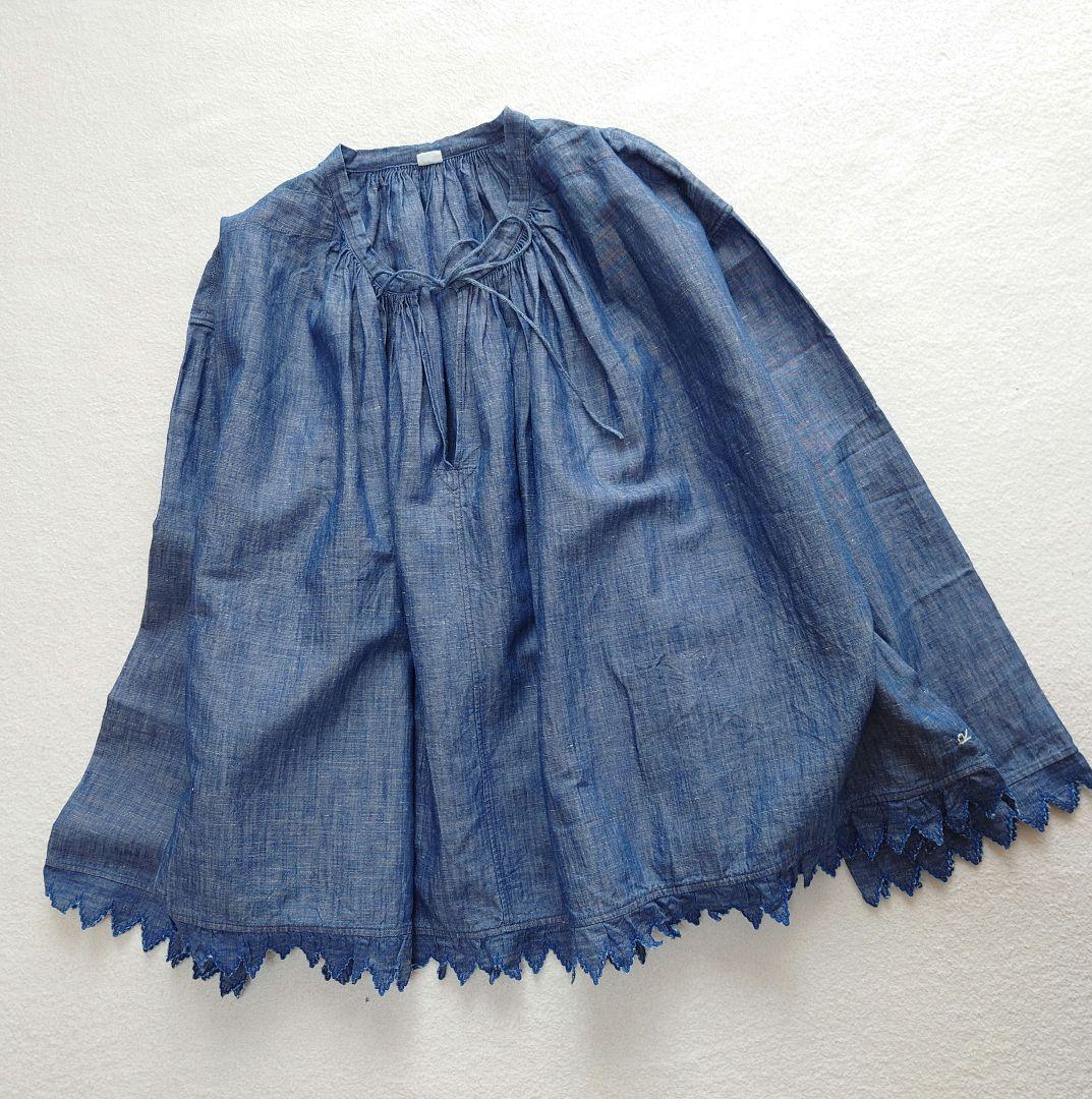 45Ｒコットンリネンのギャザーブラウス 45rpm