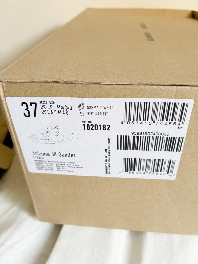 JIL SANDER x BIRKENSTOCK アリゾナ クリーム 37