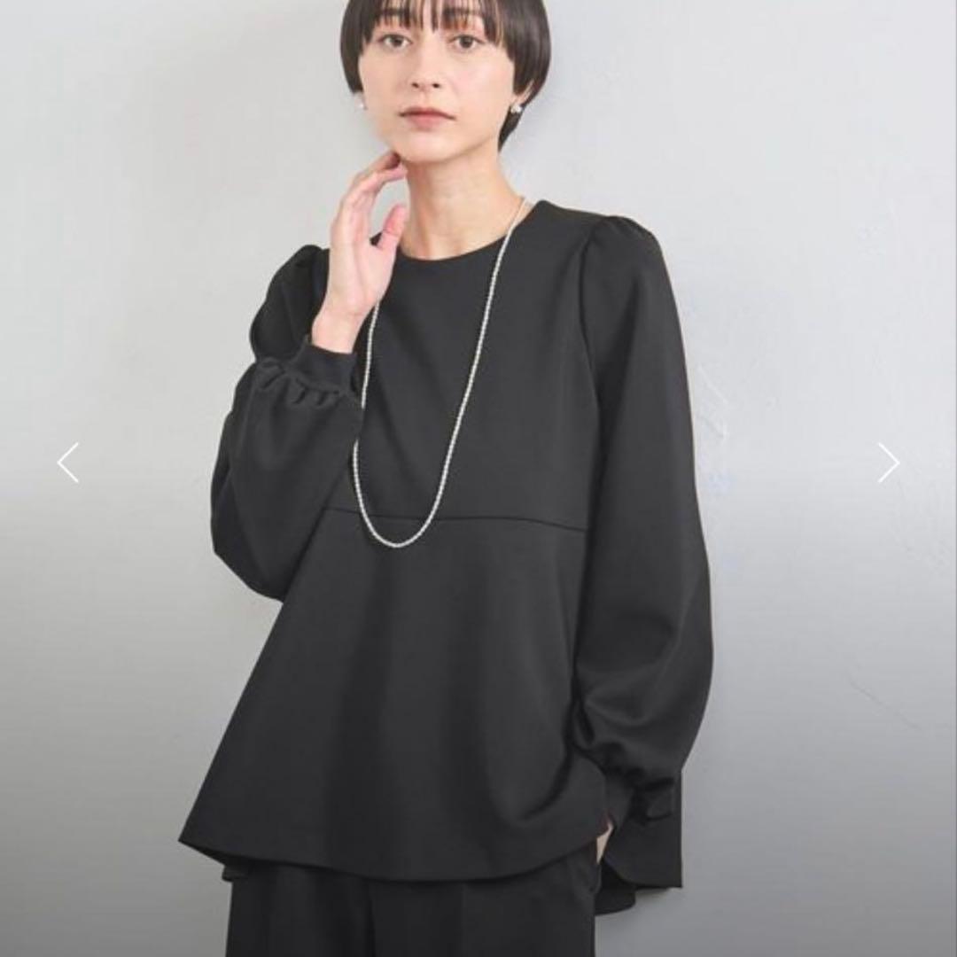 SPONGY ペプラム ブラウス　ブラック　36