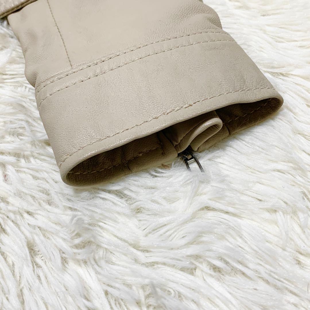 UNTITLED アンタイトル　ラムレザージャケット　ノーカラージャケット