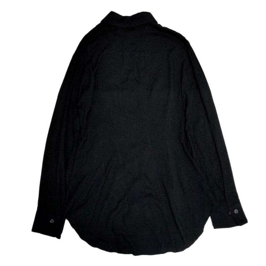 美品 ヨウジヤマモト 長袖 レーヨンシャツ ロング丈 1 10-24113003