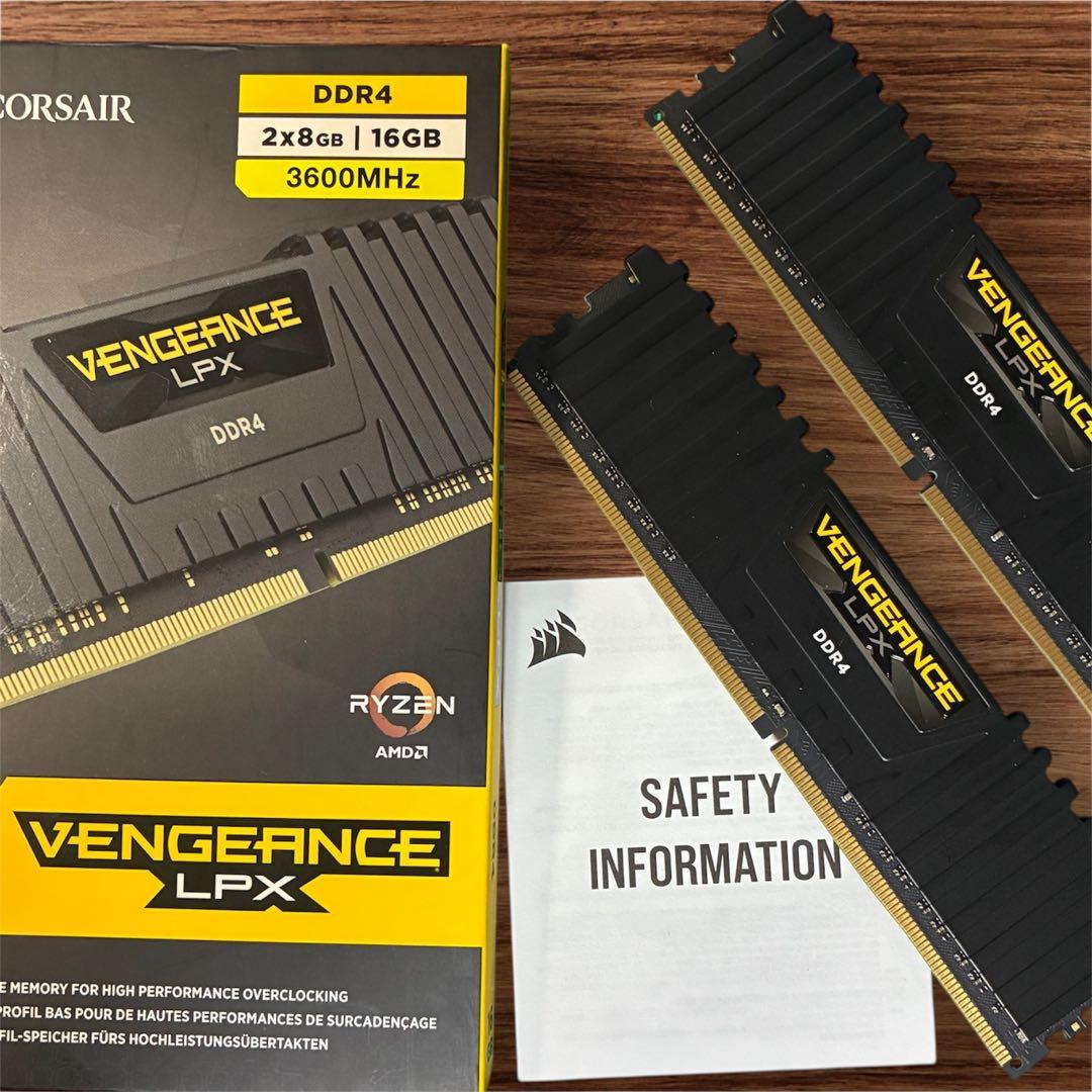 【動作確認済み】Corsair DDR4 3600 16GB(8GB×2)
