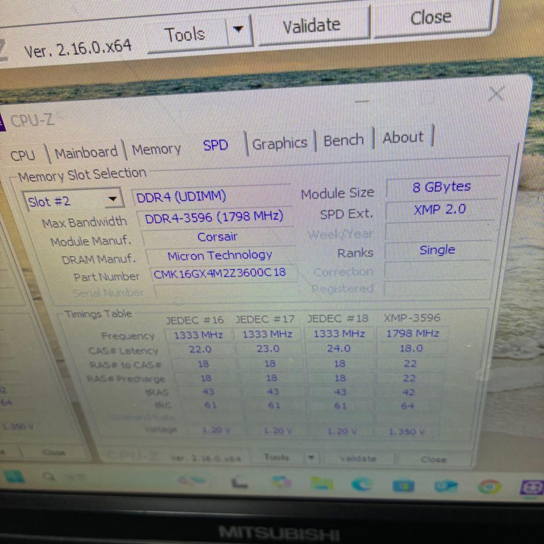 【動作確認済み】Corsair DDR4 3600 16GB(8GB×2)