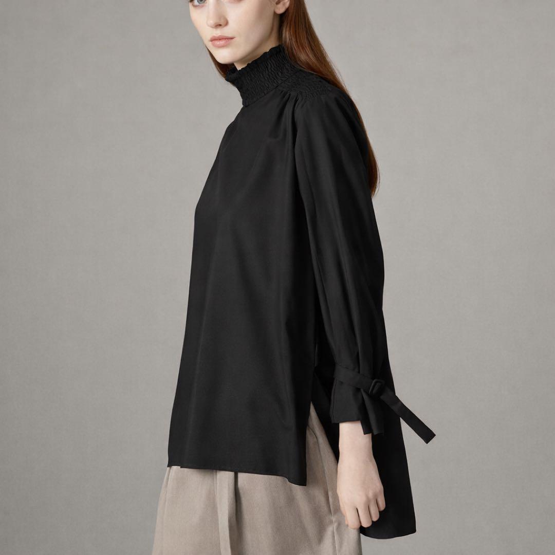 【美品✨近年】ADORE マットポプリンブラウス ロングブラウス スタンドカラー