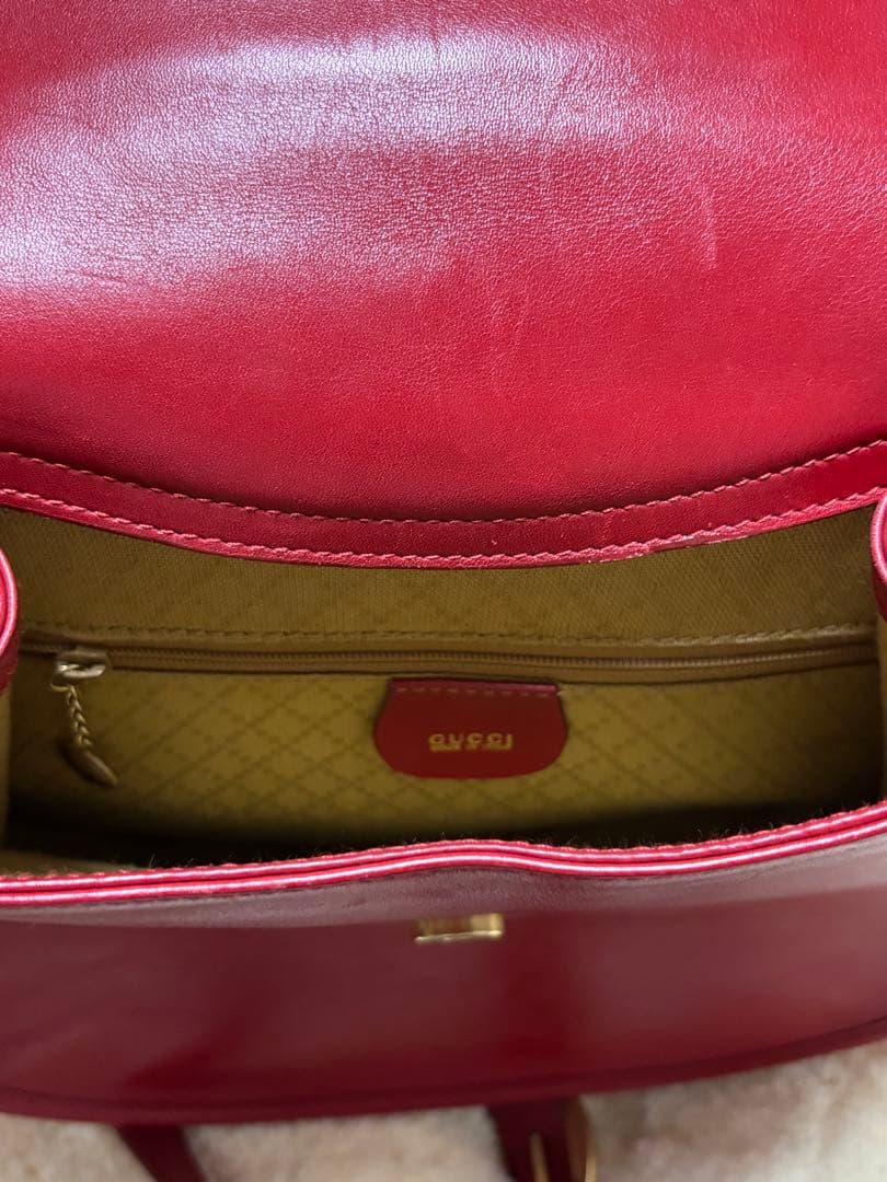 グッチ　GUCCI オールドグッチ　ホースビット　ボディバッグ　赤　本物