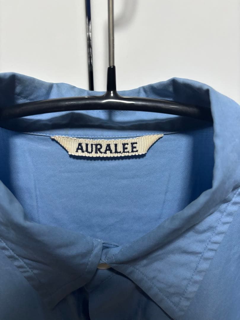 トップス Auralee WASHED FINX TWILL BIG SHIRT