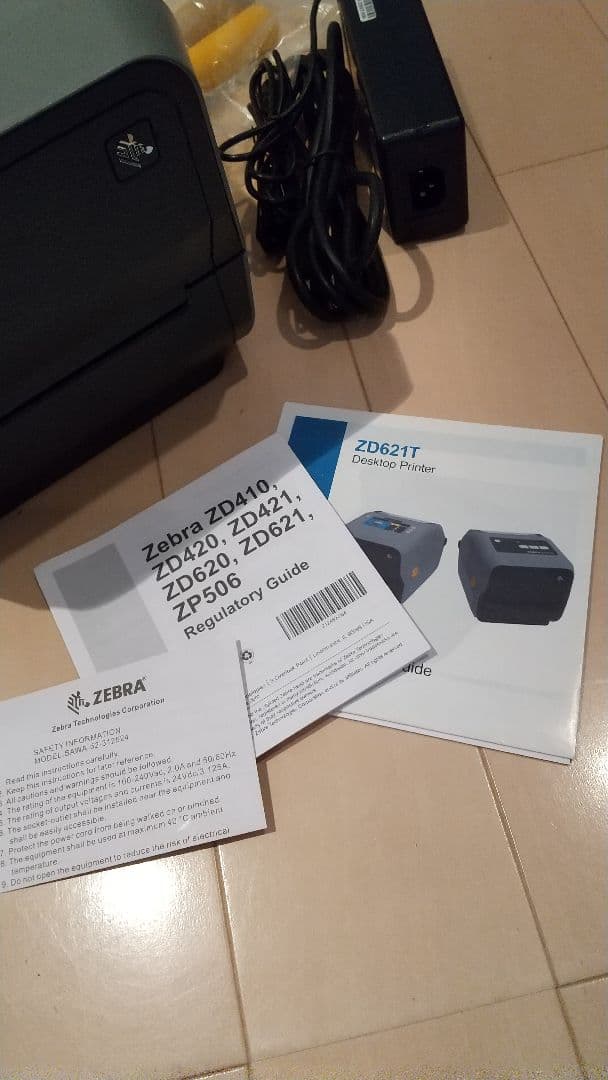美品未使用品：ゼブラ ZEBRA ZD621 熱転写デスクトッププリンター