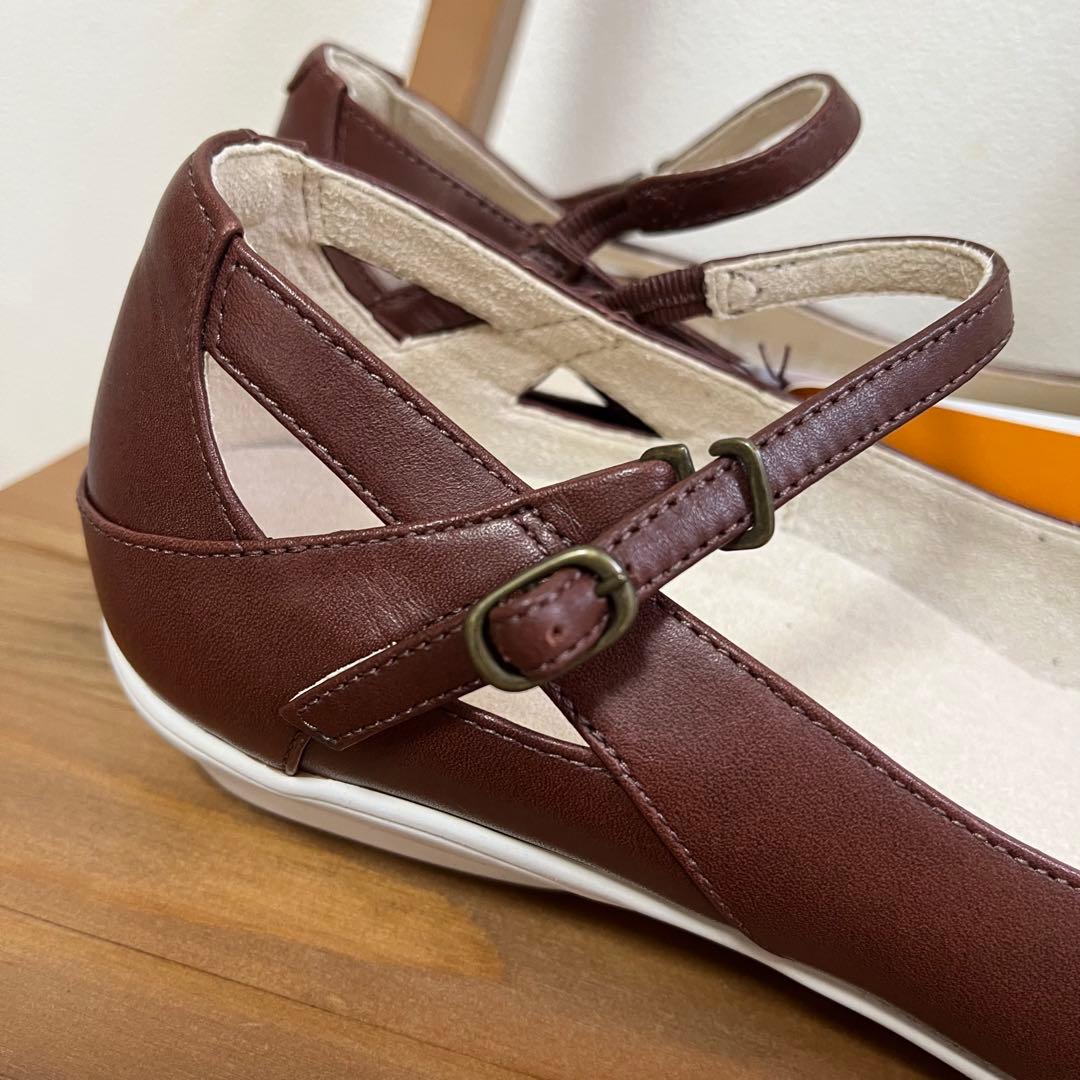 極美品✨ pedela ペダラ　アシックス　パンプ　アンクルストラップ　24.5