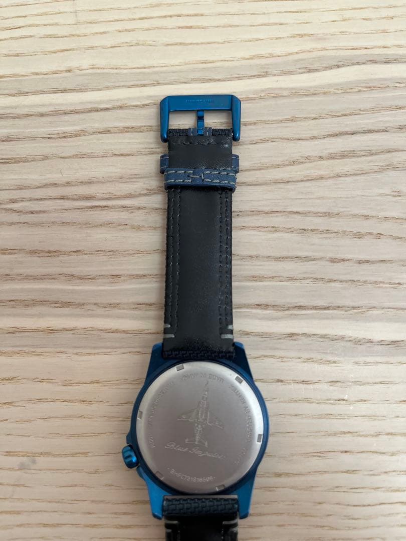 年末セール❗️ KENTEX JSDFモデル 紺色ナイロンベルト時計　ソーラー充電