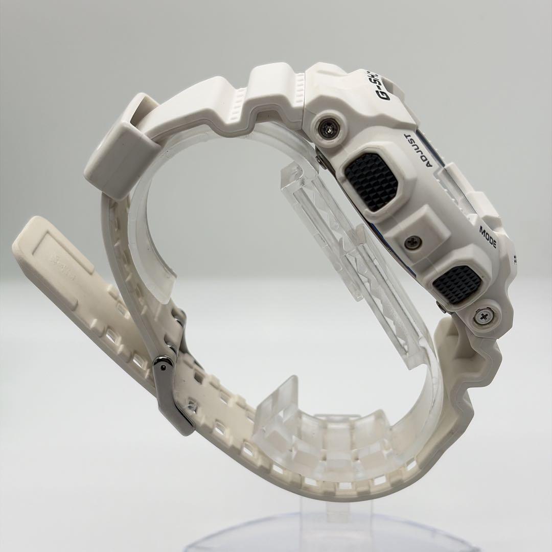 【稼働品】カシオ Gショック 電波ソーラー メンズ腕時計 クロノグラフ ホワイト